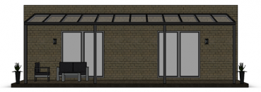 Preview: Überdachung mit VSG 8,76 mm klar, 9 x 4,5 m